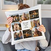 Housse de coussin personnalisée avec texte et symboles