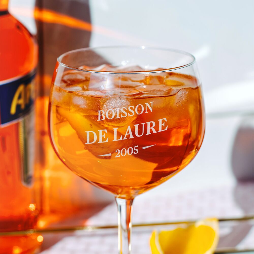 Verre Aperol Spritz personnalisé avec année