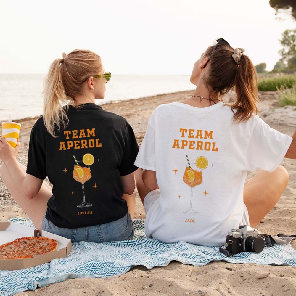 T-shirt personnalisé Design Aperol et texte