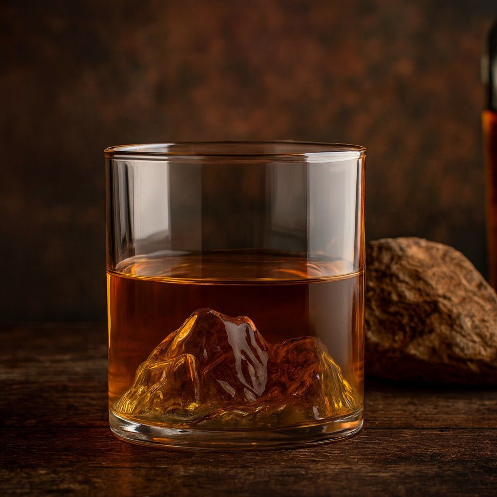 Verre à whisky topographique
