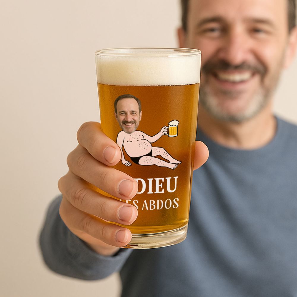 Verre à bière personnalisé Dad Body