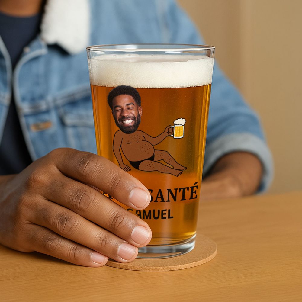 Verre à bière personnalisé Dad Body
