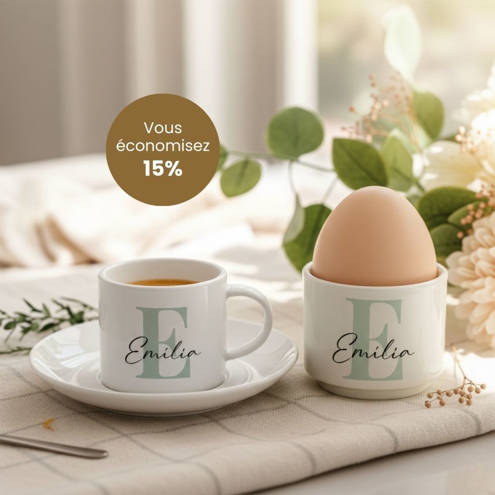 Geschenkset Eierbecher 2er-Set und Espresso Tasse