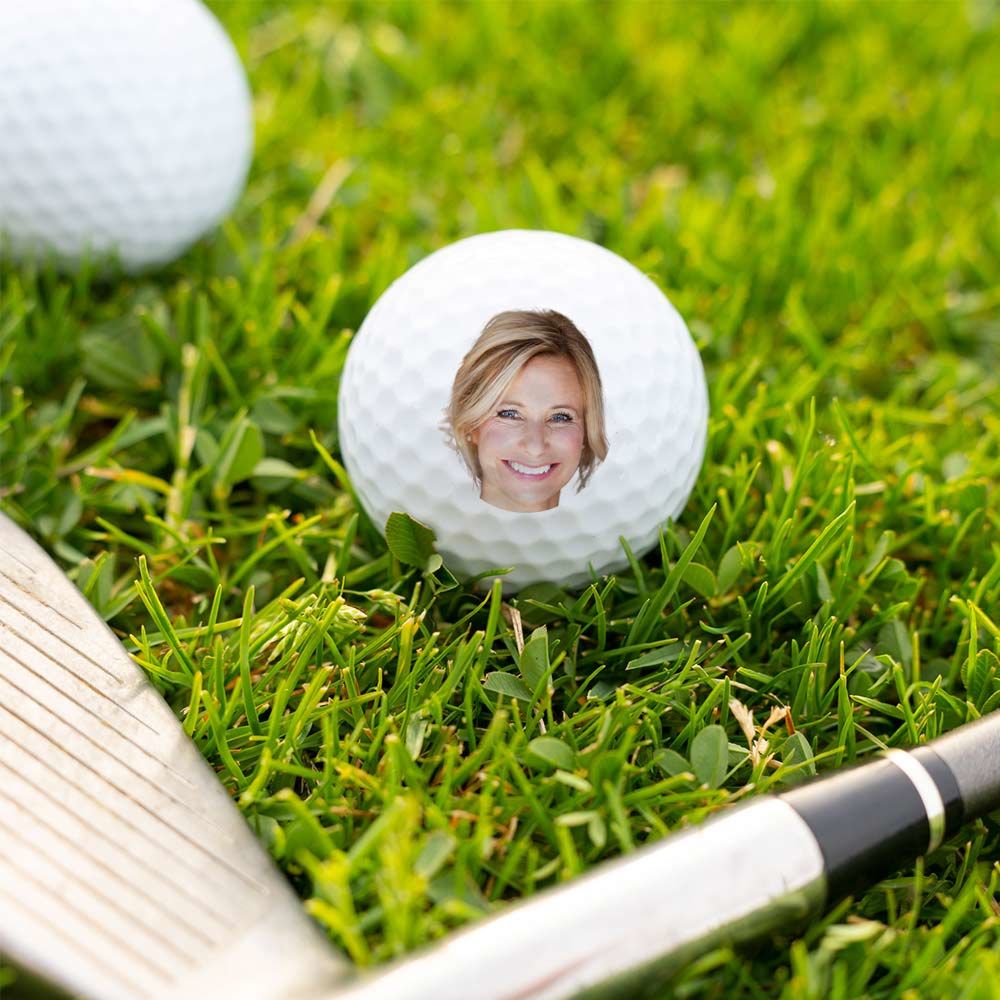 Set de 3 balles de golf personnalisées avec visage