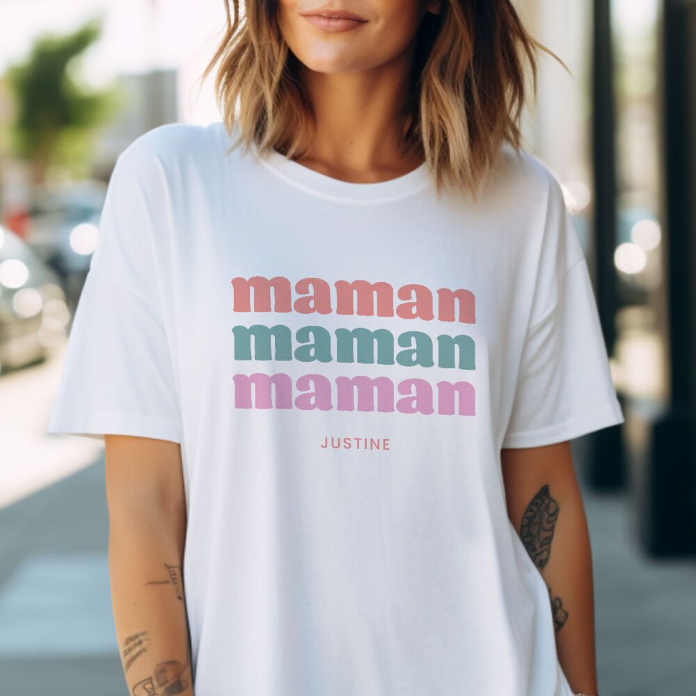 T-shirt personnalisé avec 3 lignes