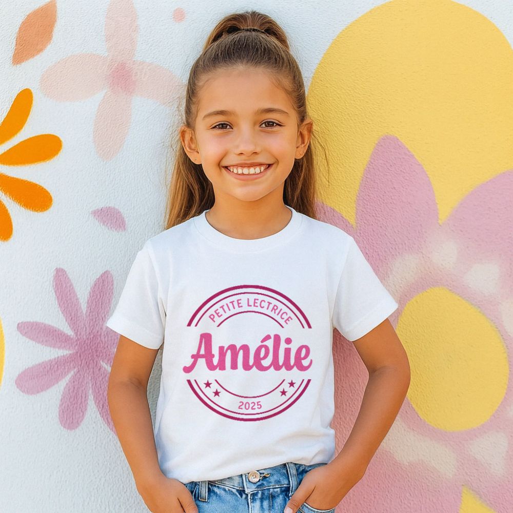 T-shirt personnalisé Enfant avec cercle et texte