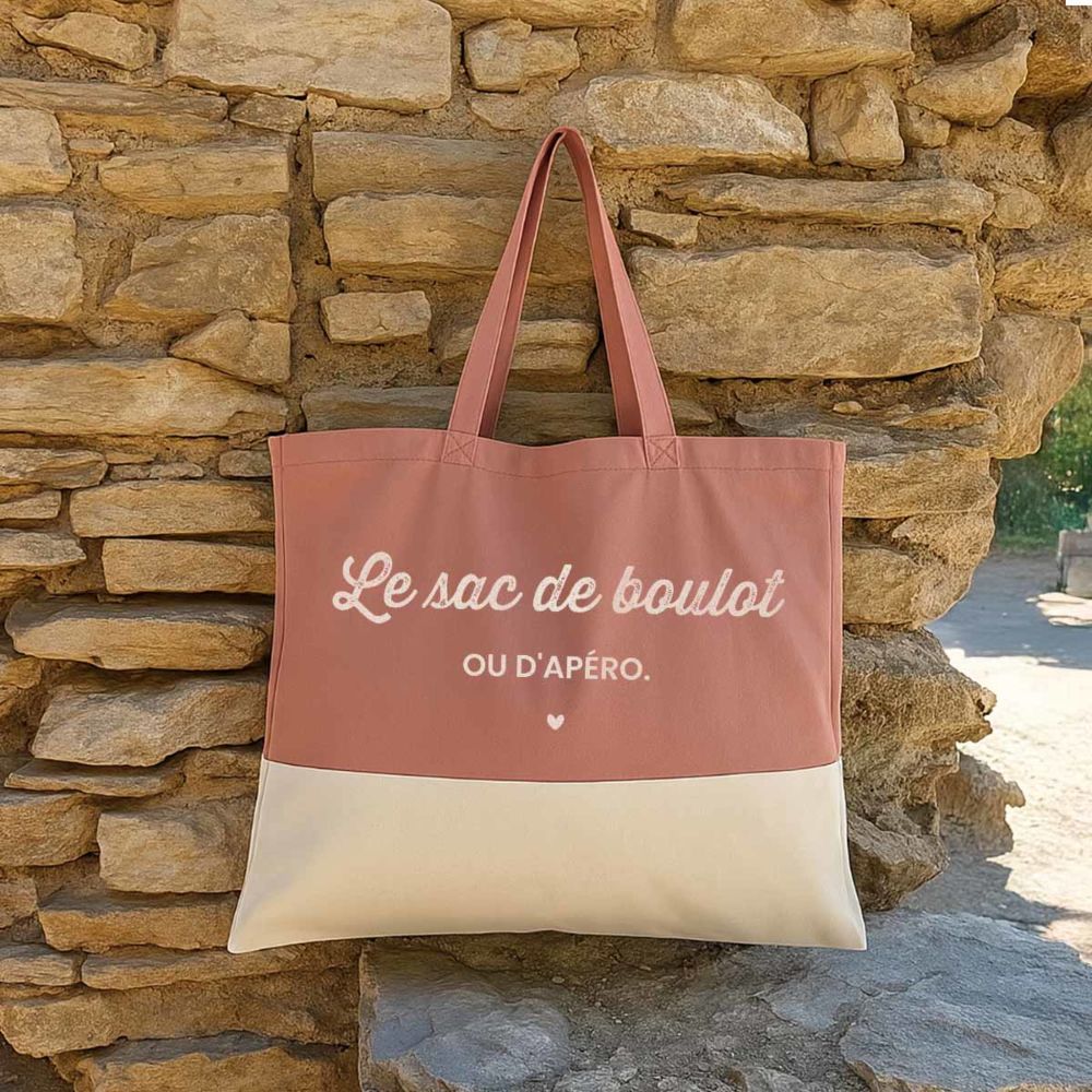 Sac personnalisé avec texte et picto