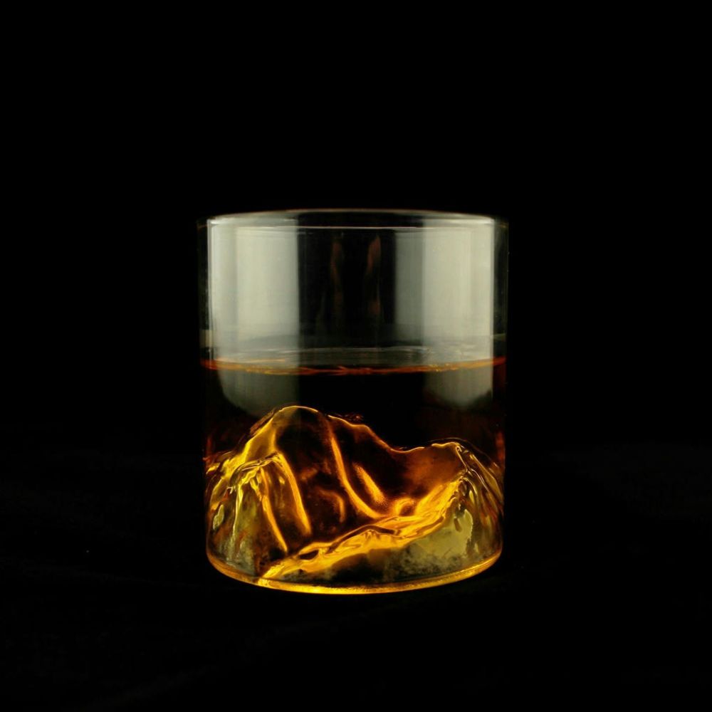 Verre à whisky topographique