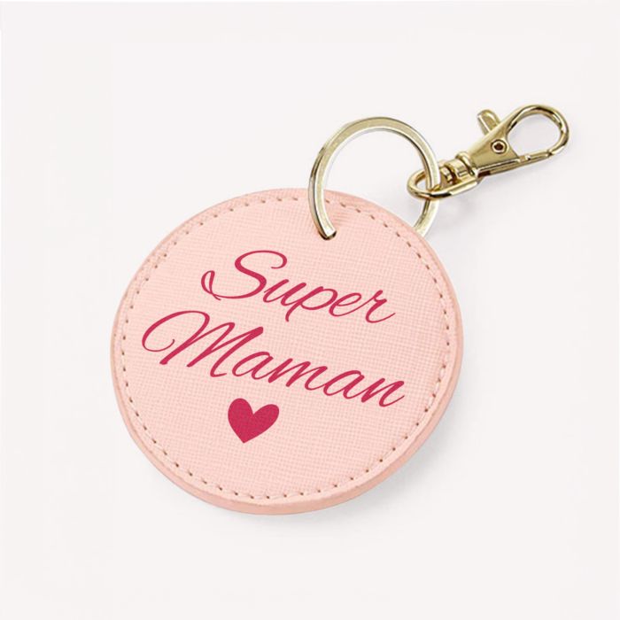 Porte-clés personnalisé rond avec texte