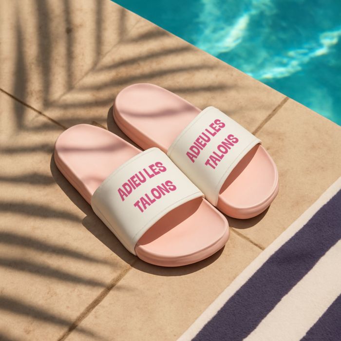 Claquettes personnalisées avec deux lignes