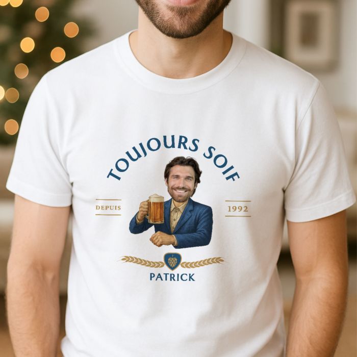 T-shirt personnalisé avec logo et visage