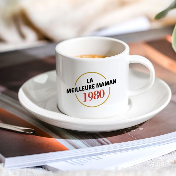 Tasse à café personnalisée avec nom et année