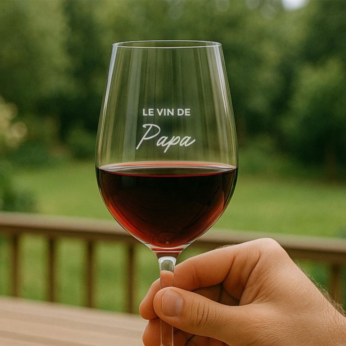 Verre à vin personnalisé avec texte
