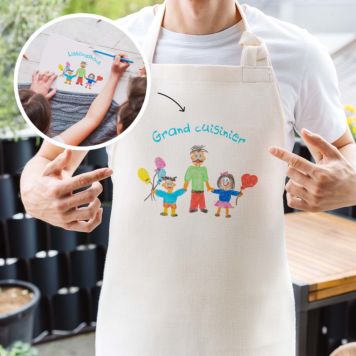 Tablier de cuisine personnalisé avec votre dessin