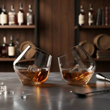 Verres à whisky toupie (Set de 2 verres)
