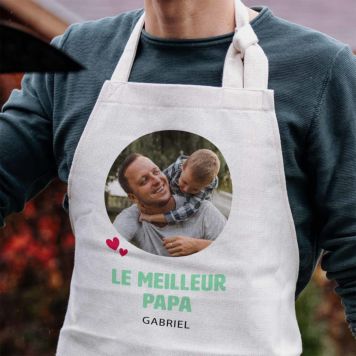 Tablier de cuisine personnalisé avec photo et texte