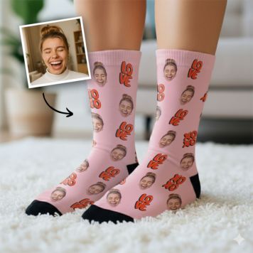 Chaussettes personnalisées visage différents designs